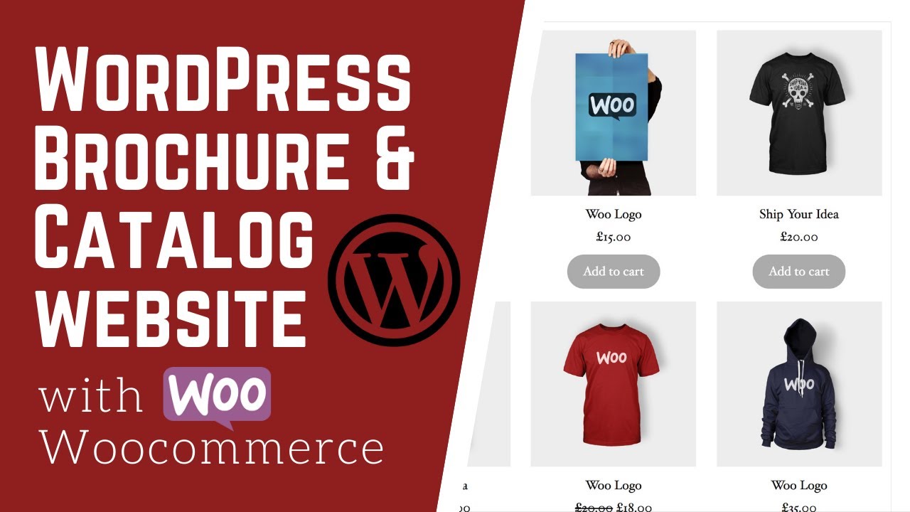 WordPress Brochure or Catalog website with Woocommerce