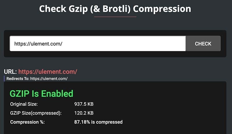 Test Gzip & Brotli Compression