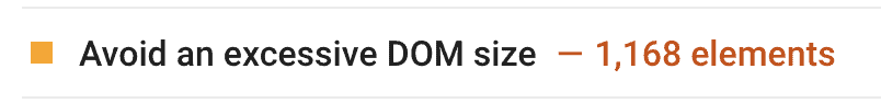 Avoid An Excessive Dom Size On Google Pagespeed Insights