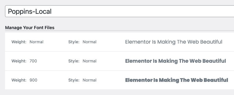 Elementor Custom Font