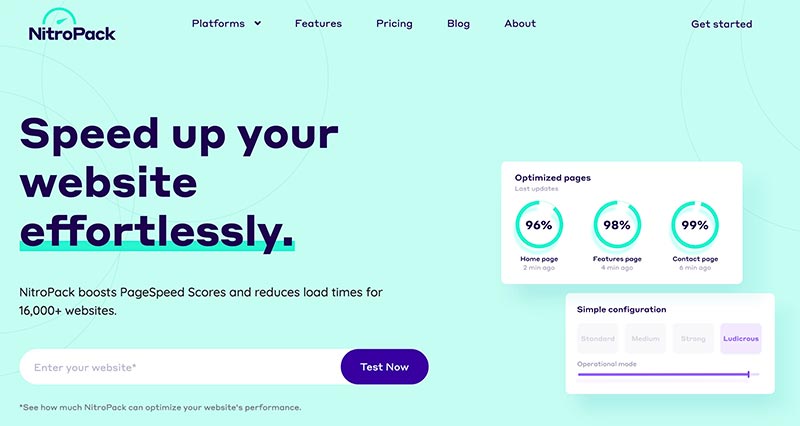 NitroPack Google PageSpeed focused speed optimisation tool