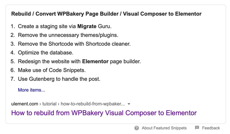 Featured Snippets