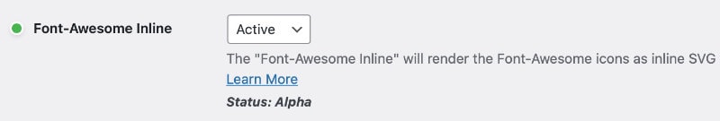 Elementor Font Awesome inline