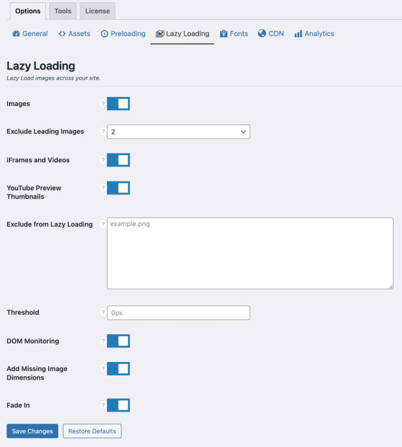 perfmatters lazyload