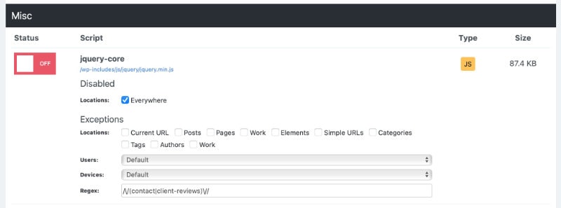 Remove jquery