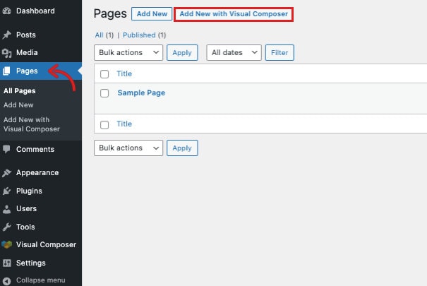 visual composer add new