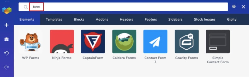 visual composer forms