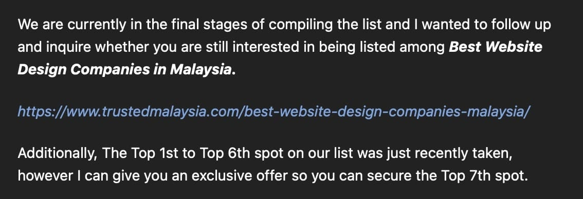 listing