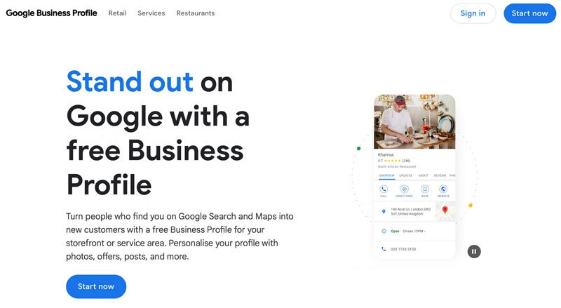sign up google my business