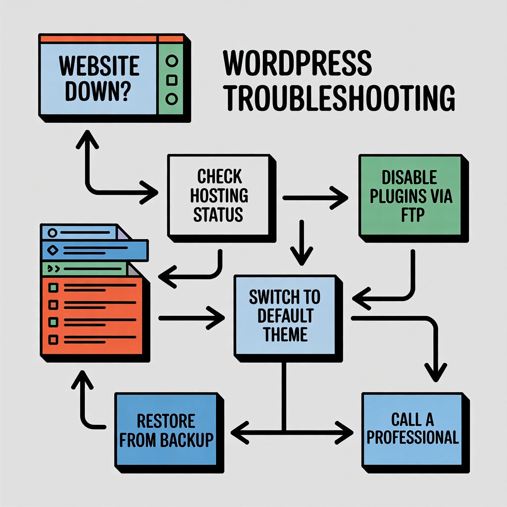 website troubleshooting flowchart