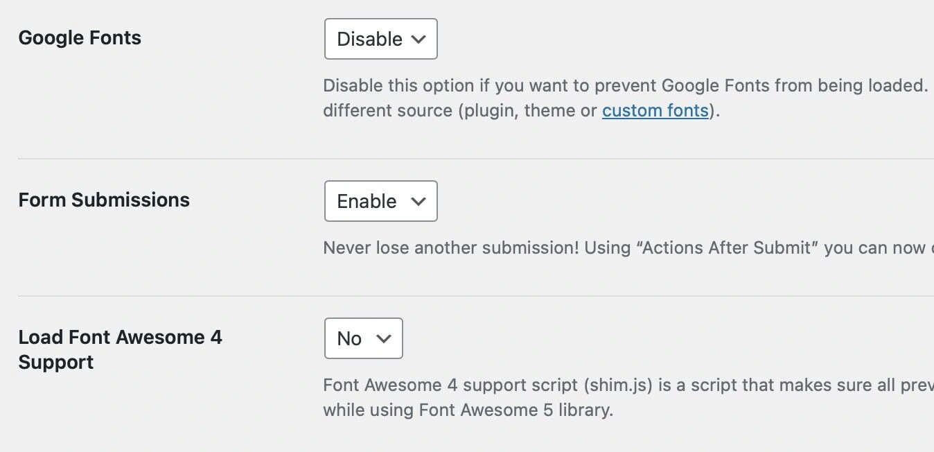 disable google fonts icons
