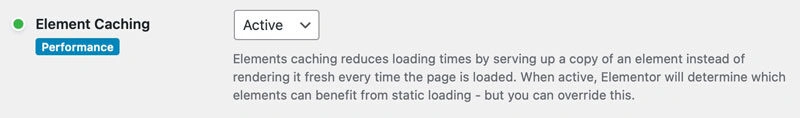 element caching